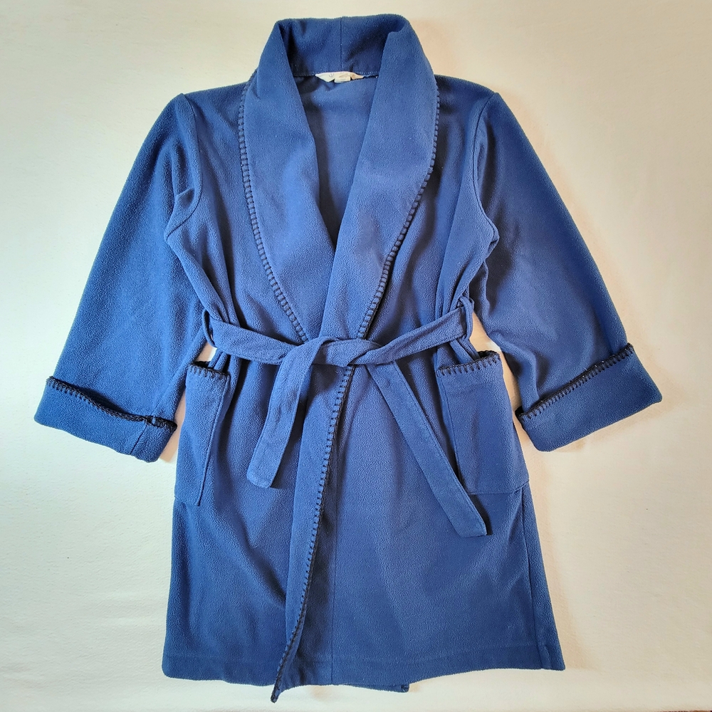 Land’s End Kid's Blue Fleece Robe Size 5-6